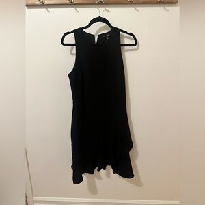 Banana Republic Black Asymmetrical Dress, Ruffle Bottom